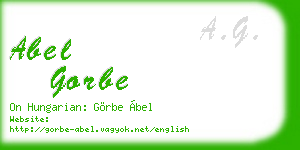 abel gorbe business card