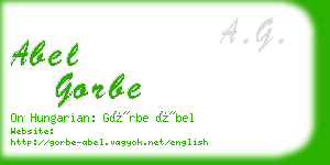 abel gorbe business card